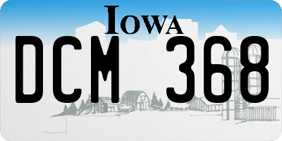 IA license plate DCM368