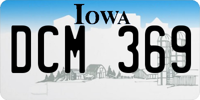 IA license plate DCM369
