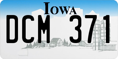 IA license plate DCM371