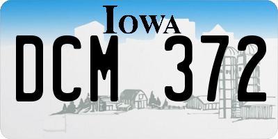 IA license plate DCM372