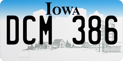IA license plate DCM386