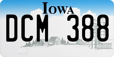 IA license plate DCM388