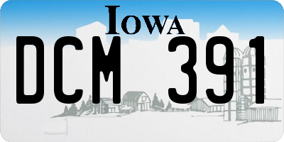 IA license plate DCM391