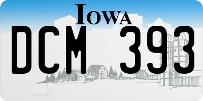 IA license plate DCM393