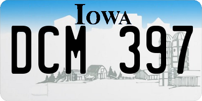 IA license plate DCM397