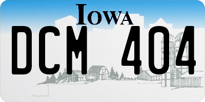 IA license plate DCM404