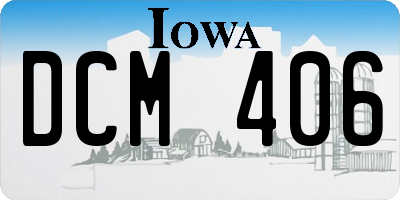IA license plate DCM406