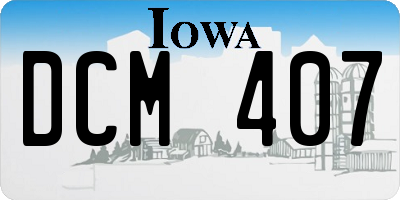 IA license plate DCM407