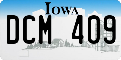 IA license plate DCM409