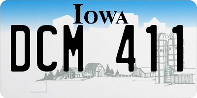 IA license plate DCM411