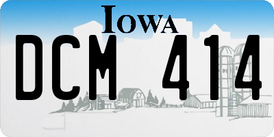 IA license plate DCM414