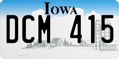 IA license plate DCM415