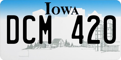 IA license plate DCM420
