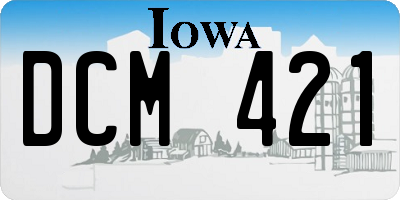 IA license plate DCM421
