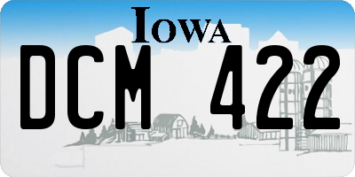 IA license plate DCM422