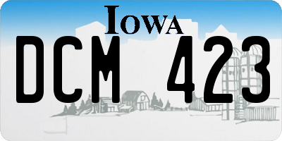 IA license plate DCM423