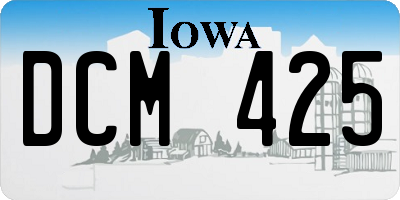 IA license plate DCM425