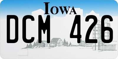 IA license plate DCM426
