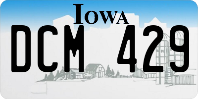 IA license plate DCM429