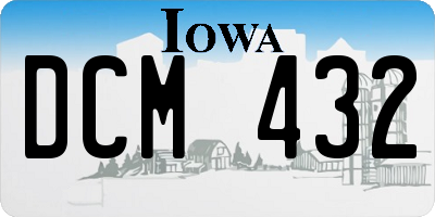 IA license plate DCM432