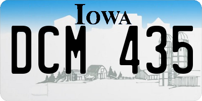 IA license plate DCM435