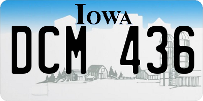 IA license plate DCM436