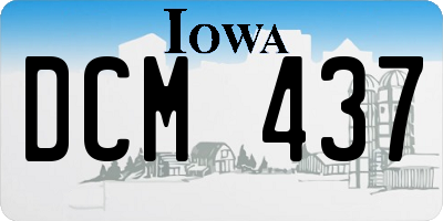 IA license plate DCM437