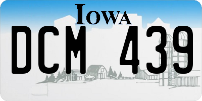 IA license plate DCM439
