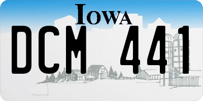 IA license plate DCM441