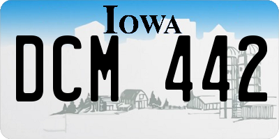 IA license plate DCM442