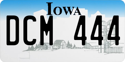 IA license plate DCM444