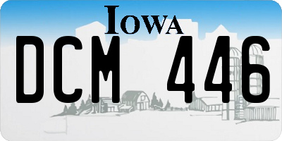 IA license plate DCM446