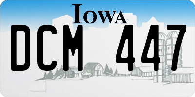 IA license plate DCM447