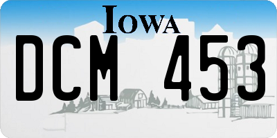 IA license plate DCM453