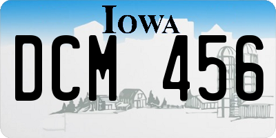 IA license plate DCM456