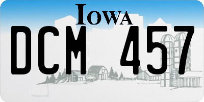 IA license plate DCM457