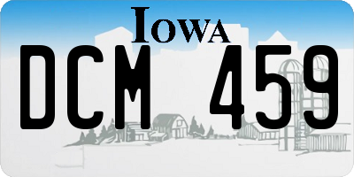 IA license plate DCM459