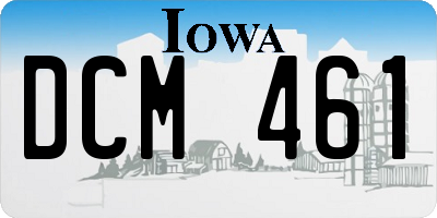 IA license plate DCM461