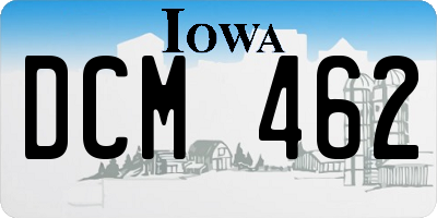 IA license plate DCM462