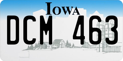 IA license plate DCM463