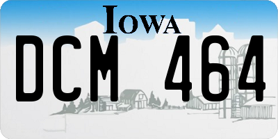 IA license plate DCM464