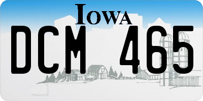 IA license plate DCM465