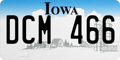 IA license plate DCM466