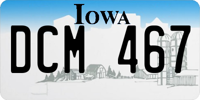 IA license plate DCM467