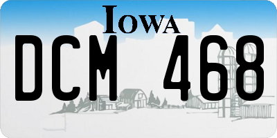 IA license plate DCM468