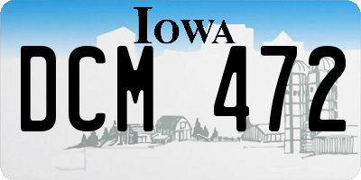 IA license plate DCM472