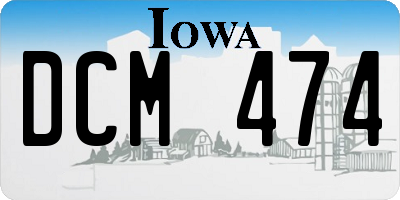 IA license plate DCM474