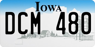 IA license plate DCM480