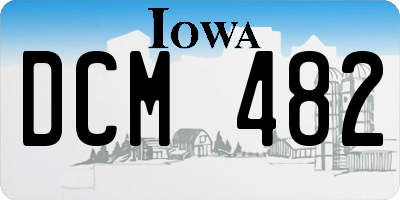 IA license plate DCM482