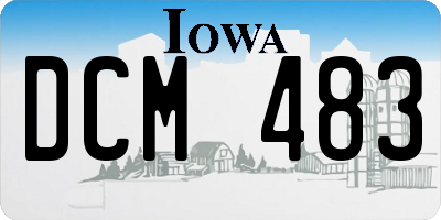 IA license plate DCM483
